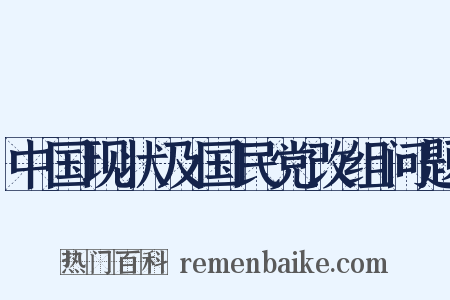 中国现状及国民党改组问题是什么意思的图片